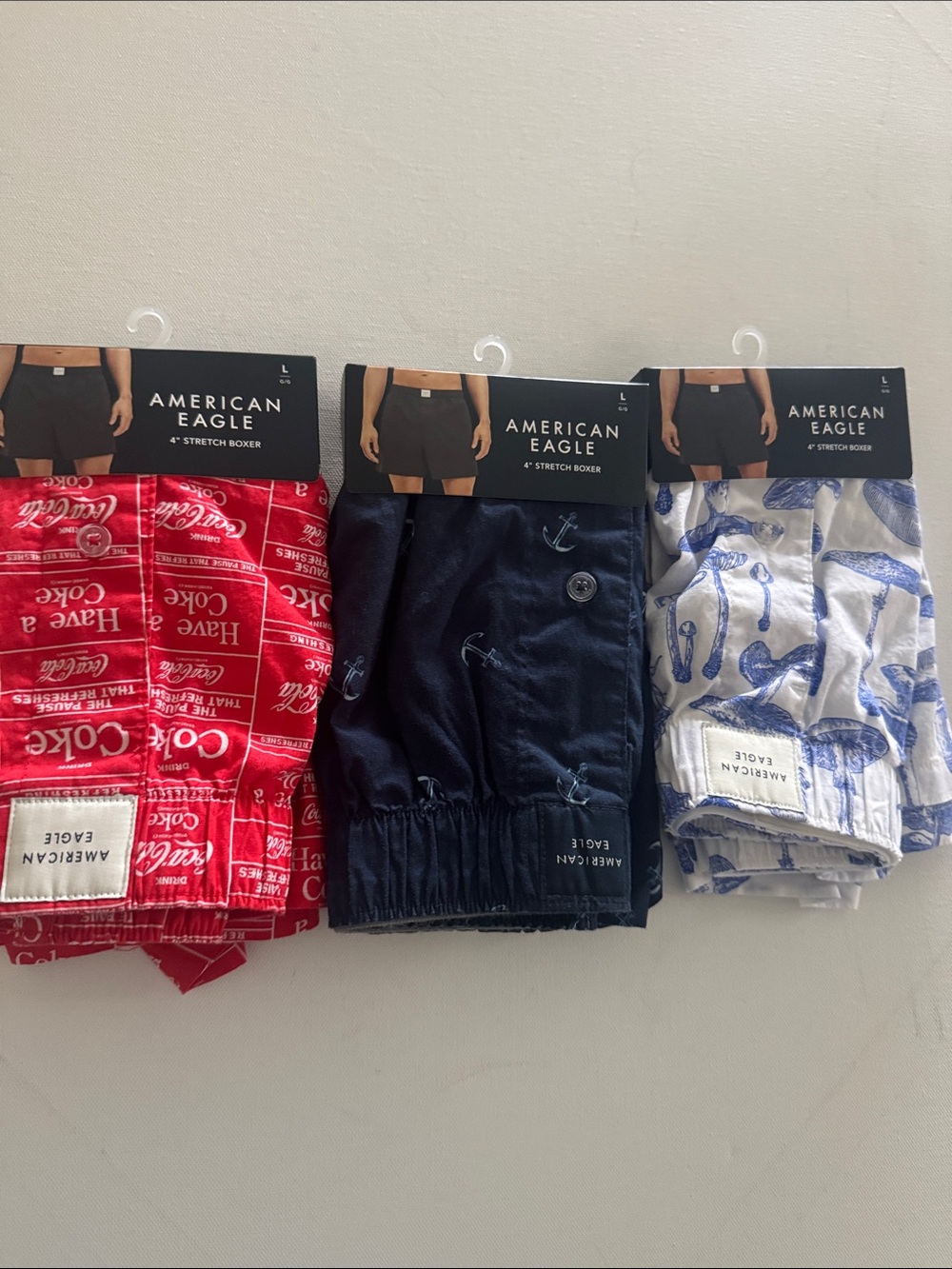 American Eagle Boxers Mens Large 3 Pack